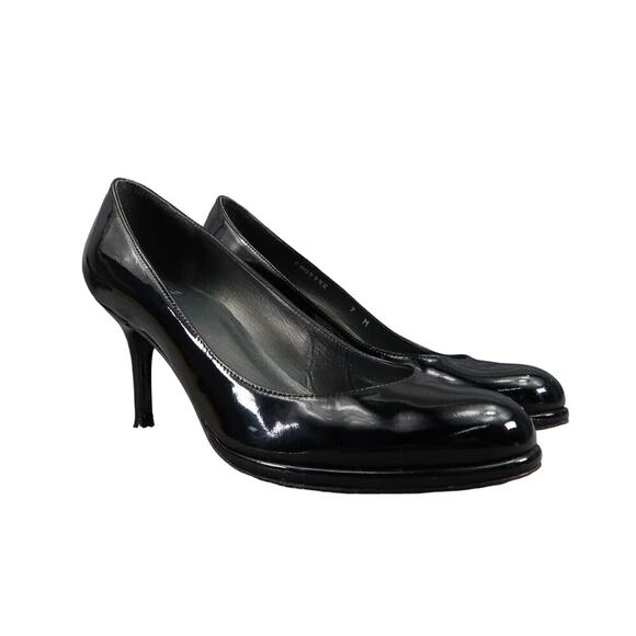 Stuart Weitzman Shoe Women 7 Pumps Platform Stiletto Patent Leather Formal Black - Picture 1 of 15